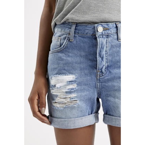 Topshop Pants - {Topshop} Moto Bleach Ripped Hayden Shorts, $58